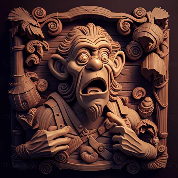3D model Curse of Monkey Island game (STL)